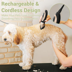 Ceenwes dog clippers titanium-ceramic blade promises smooth cuts and safety.