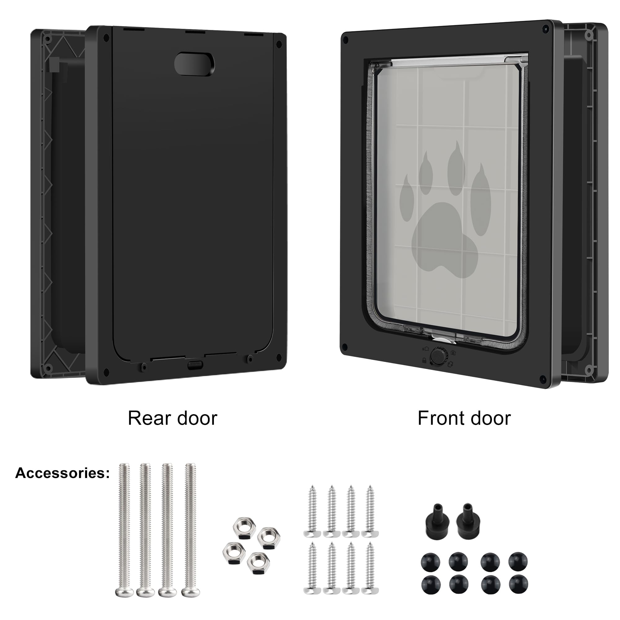 CEESC dog door compact design suits small pets indoors or outdoors.