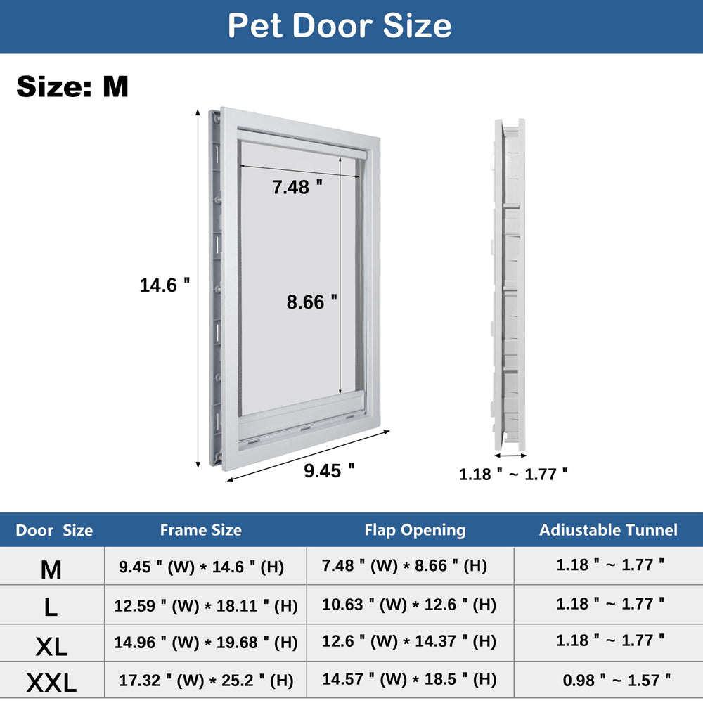 CEESC dog door easy-install design supports quick setup in doors.