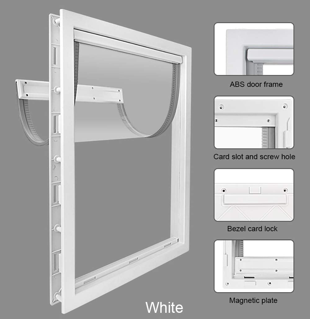 CEESC dog door snap-in panel allows controlled pet access.