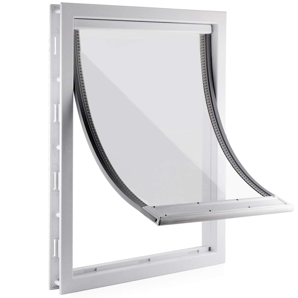 CEESC dog door with soft flap enables easy entry and exit for pets.