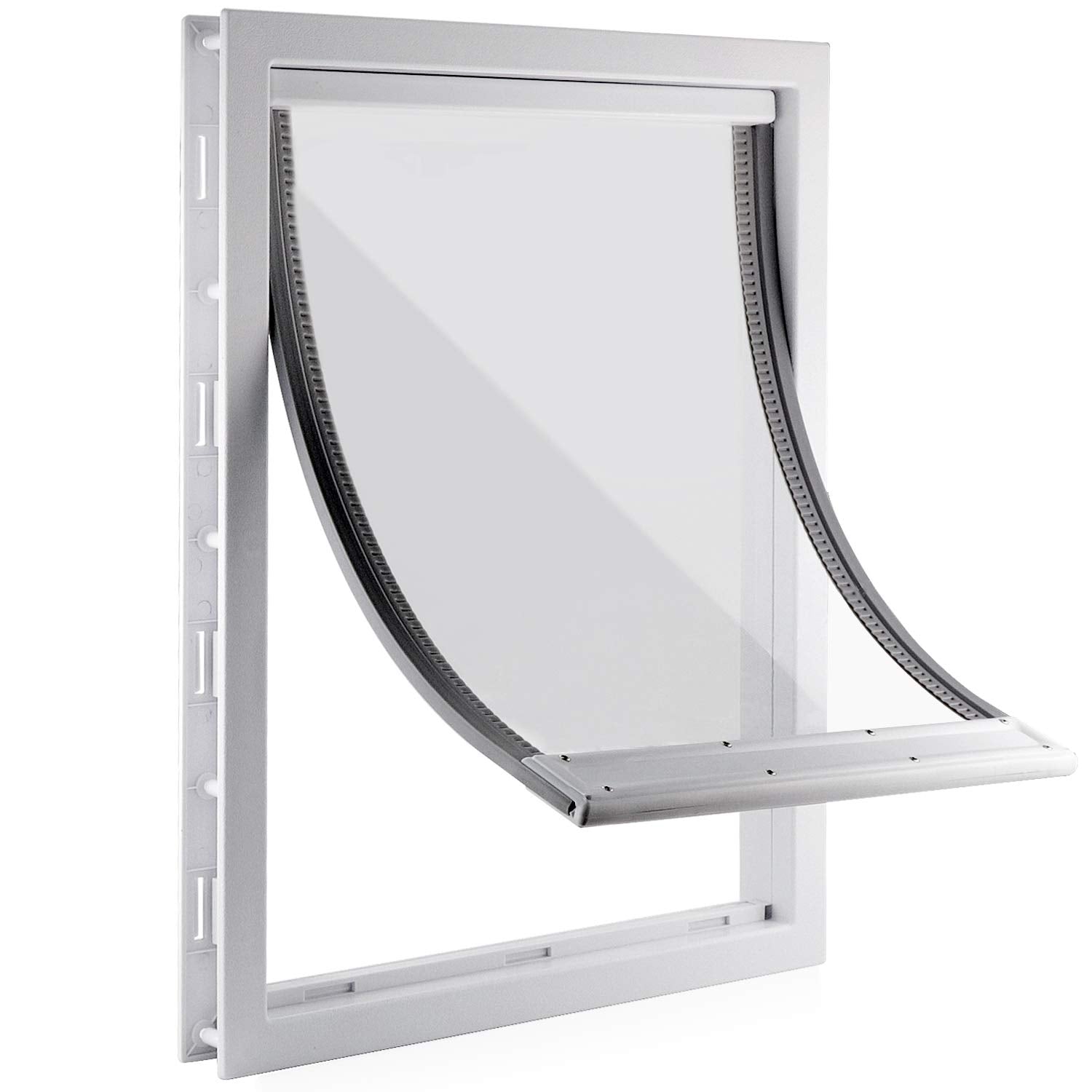 CEESC dog door with soft flip cover enables easy entry for small to medium dogs