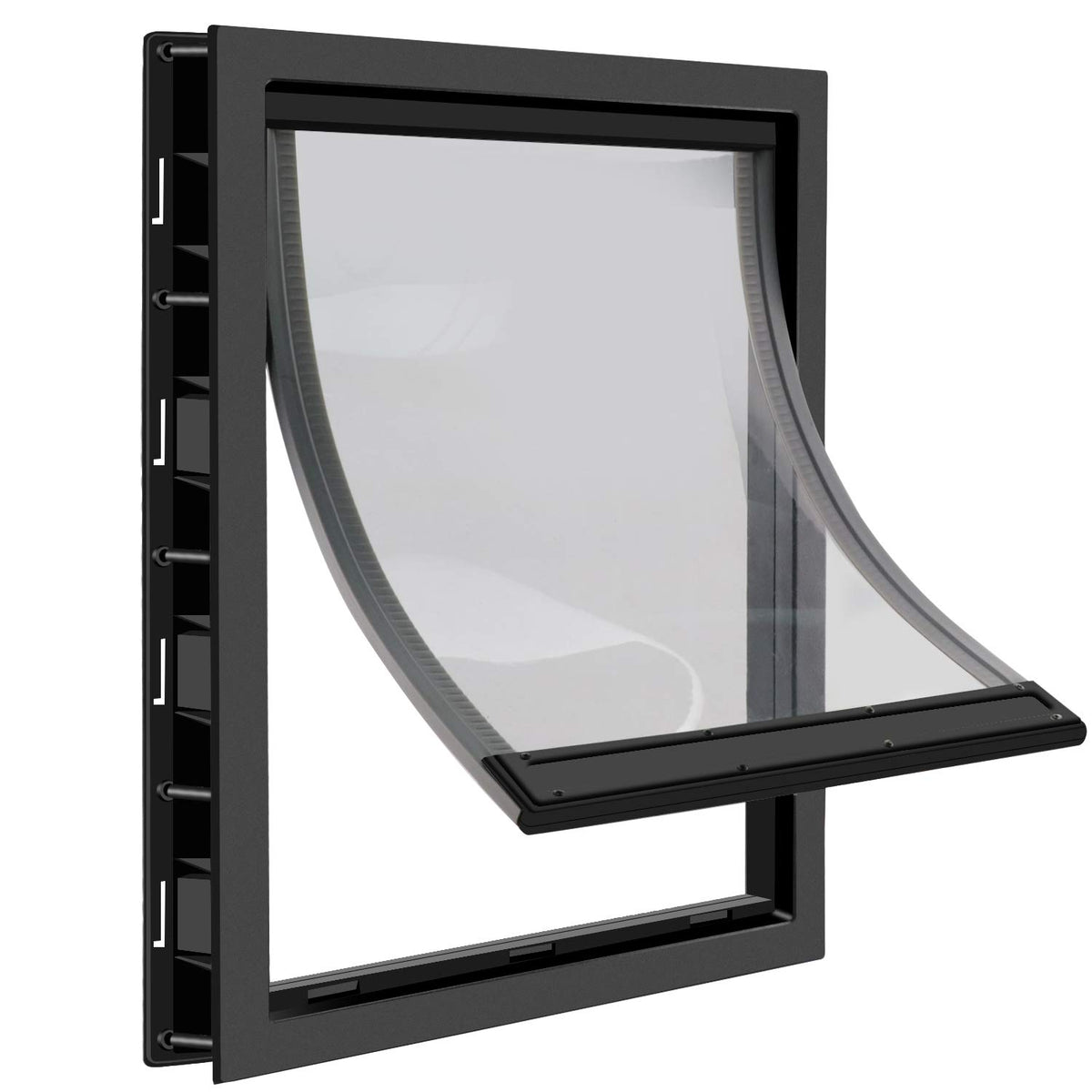 CEESC dog door with soft transparent flap for easy pet entries and exits.