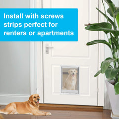 CEESC dog door with three magnet closure ensures automatic sealing after use.