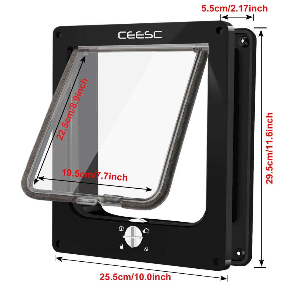 CEESC Extra Large Cat Door rain seal provides waterproof protection in wet weather