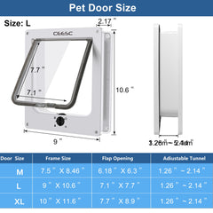 CEESC large cat door screws-pack shows versatile mounting options for secure fit.