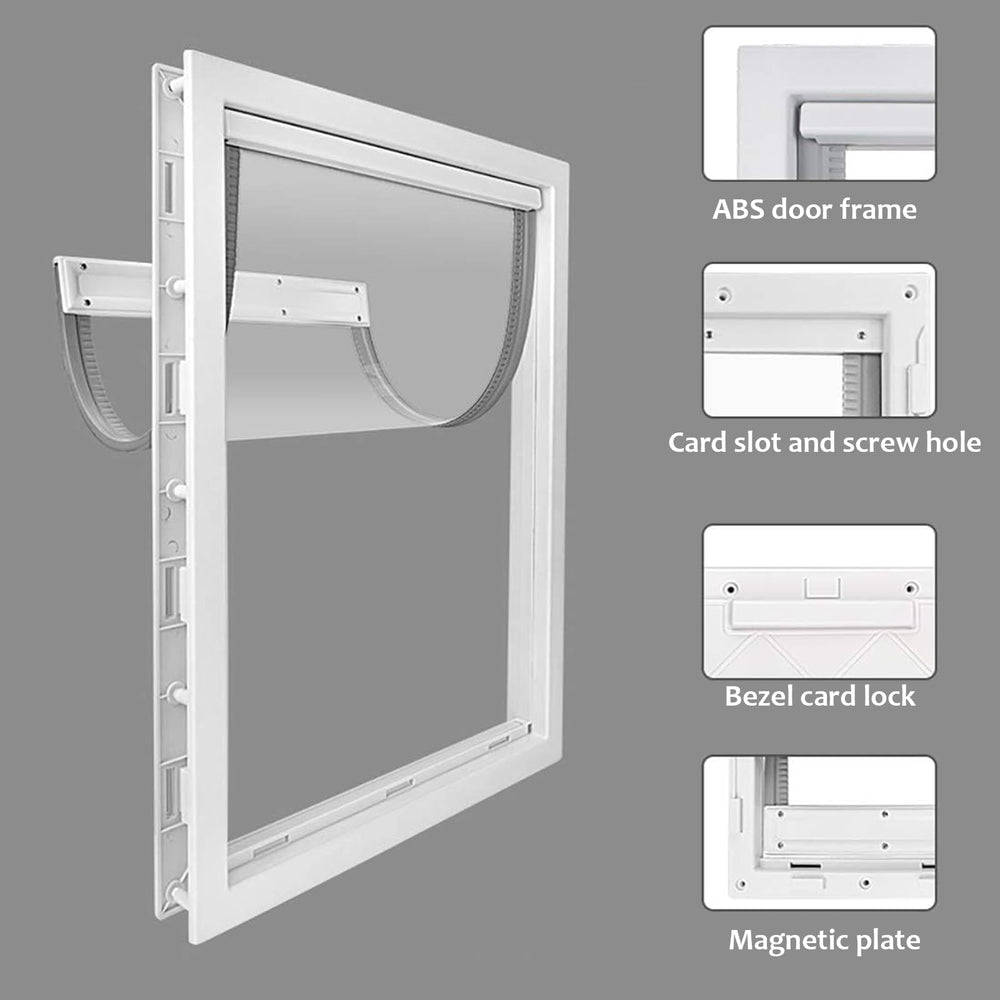 CEESC large dog door snap-in closing panel controls pet access
