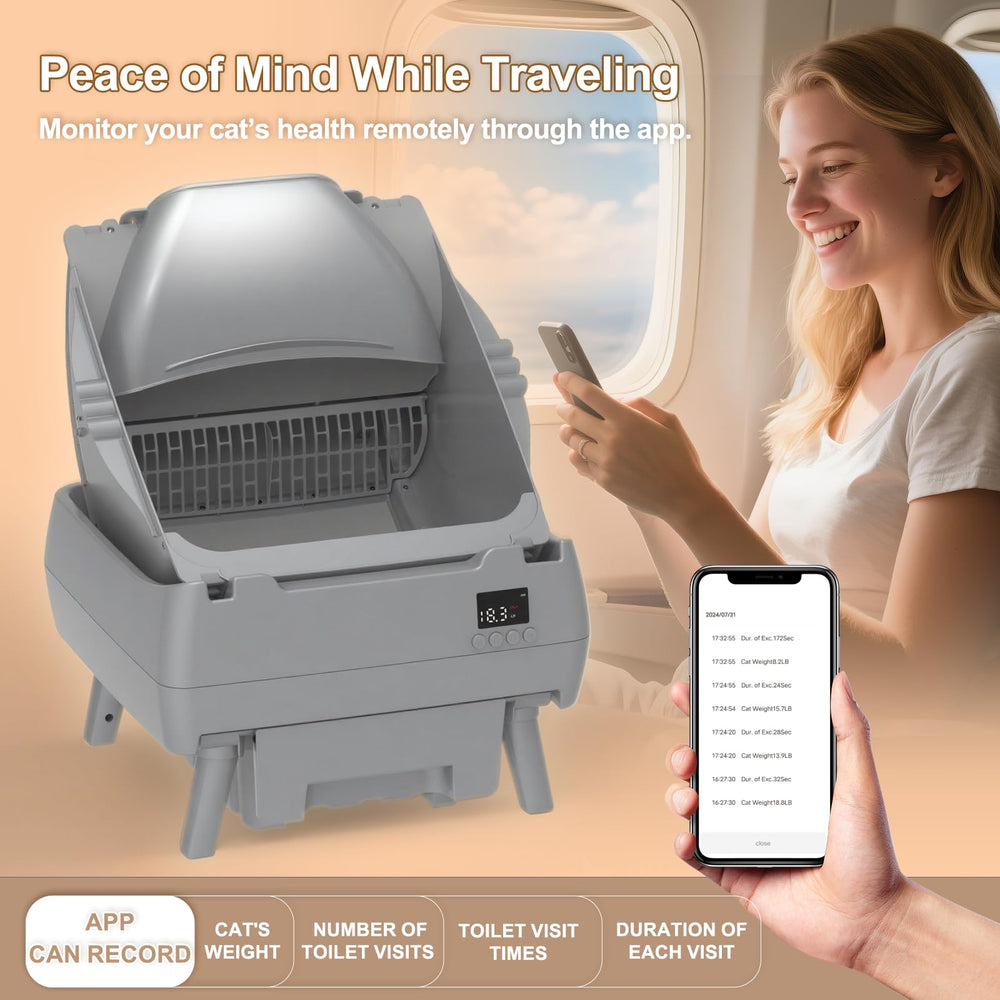 Cegimus inner drum clean litter box facilitates quick maintenance with lift-and-clean design.