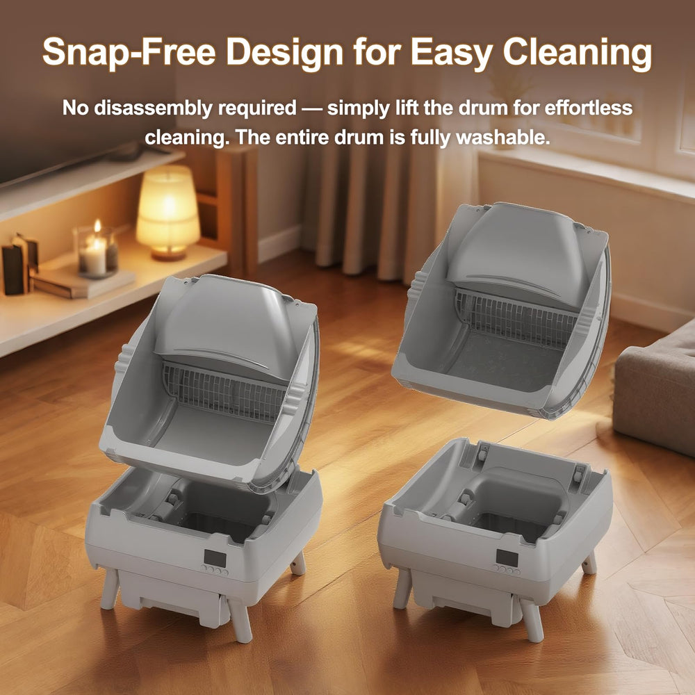 Cegimus quiet operation cat litter box keeps the home peaceful during cycles.