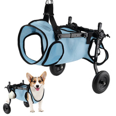 Celestaura dog wheelchair back legs assembly demonstrates quick fit for mobile pets