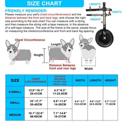 Celestaura walking pet wheelchair adjustable dimensions fit multiple small breeds