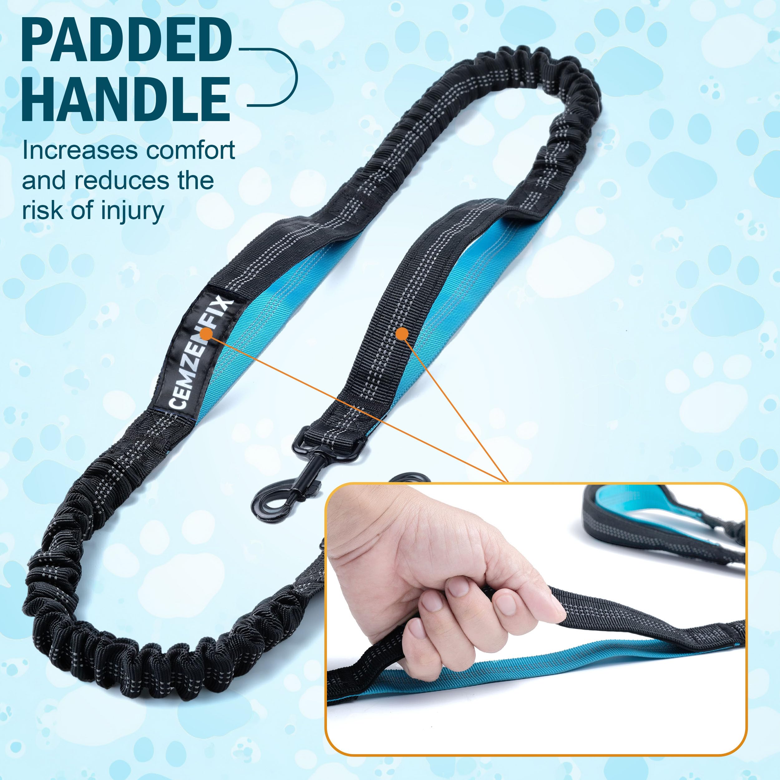 Cemzenfix foam-padded waist belt boosts all-day comfort during walks.