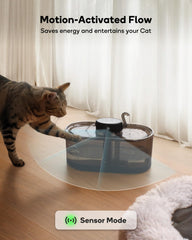 CENGCEN cat fountain splash ring demonstrates bubbles to attract cats
