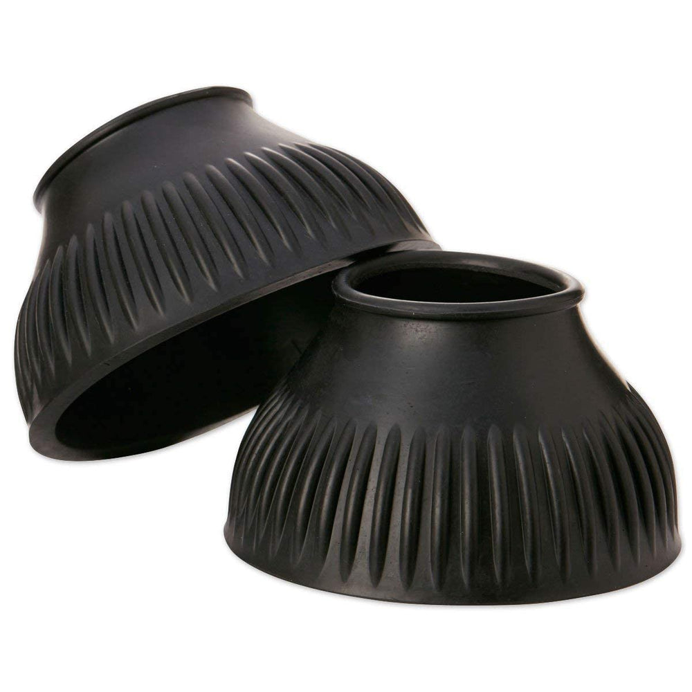 Centaur EcoPure thick bottom bell boots XL black protects hooves during training