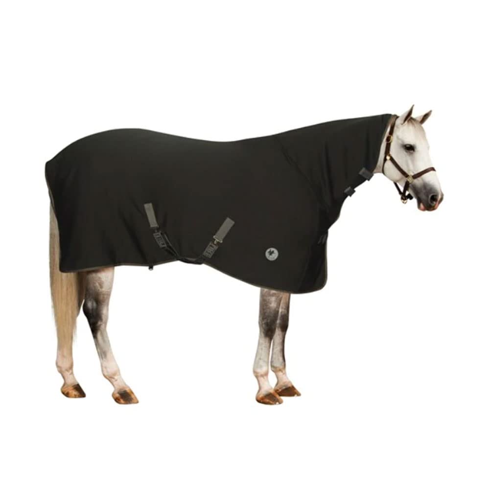 Centaur Turbo-Dry sheet with contour neck in black dries a horse quickly after workouts
