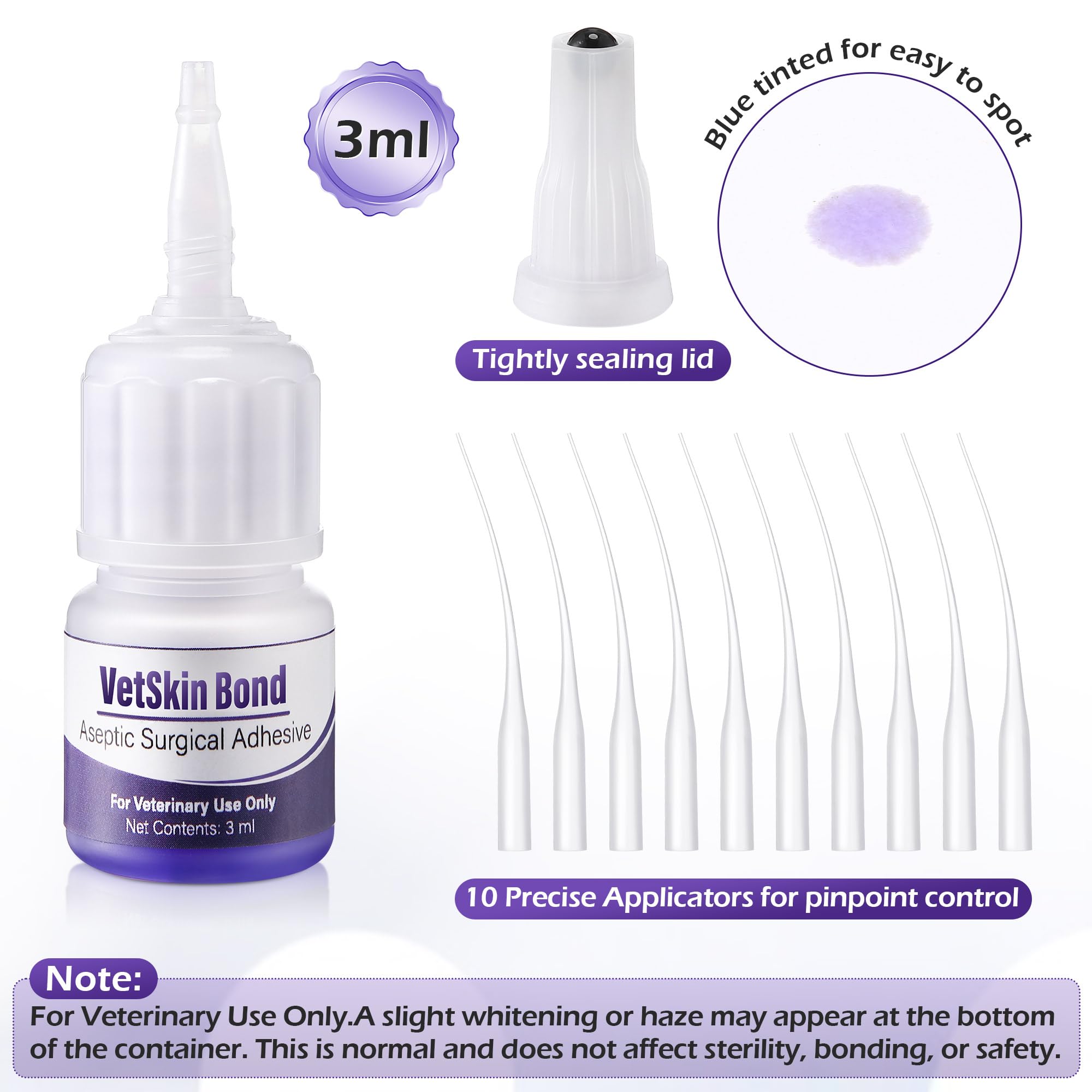 Ceoighe fine tips enable precise closure on challenging pet wounds.