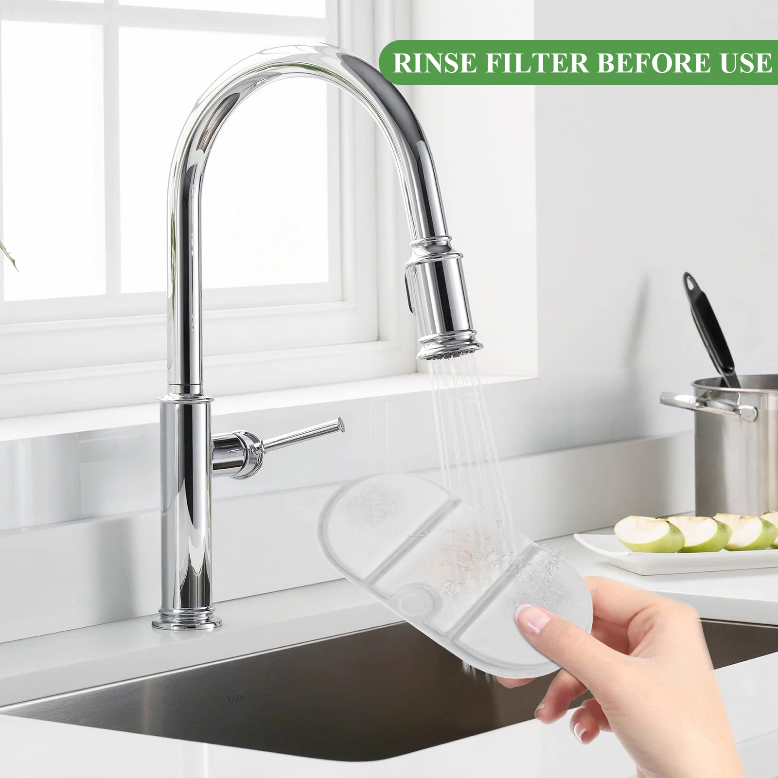 Cepheus soak and rinse tips ensure optimal filtration before first use.