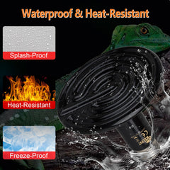 BOEESPAT ceramic heat emitter 250w side view highlights compact durable design.