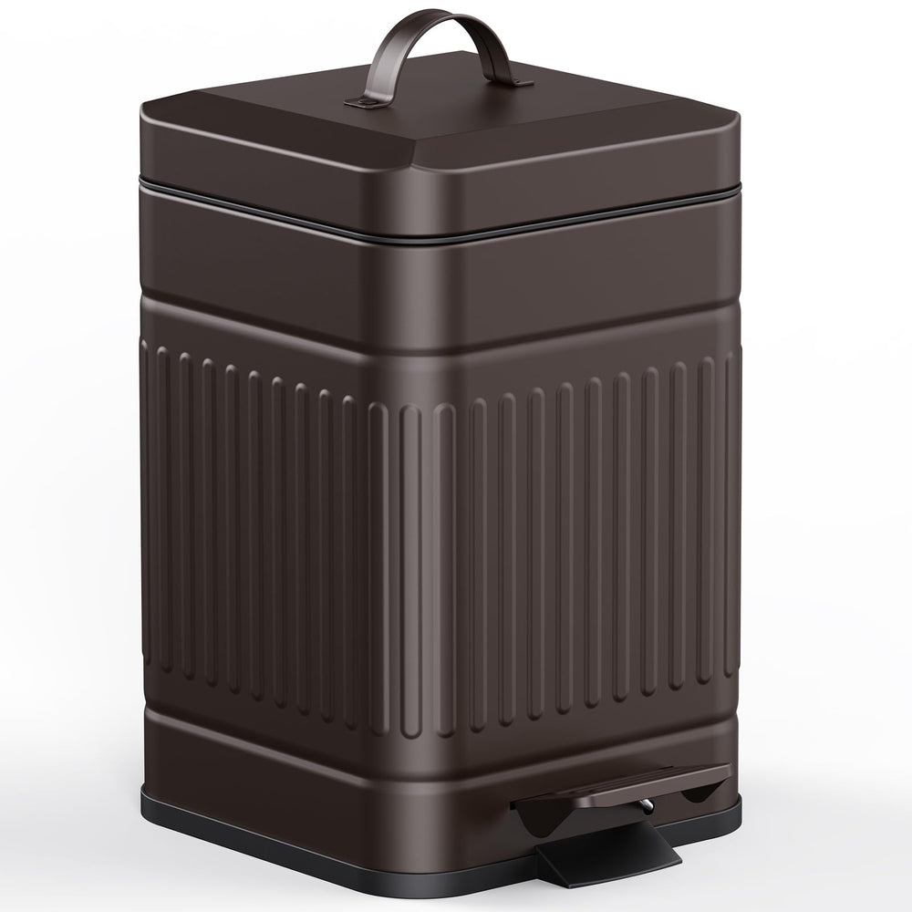 CEROELDA small trash can lid closed, showcasing quiet soft-close operation.