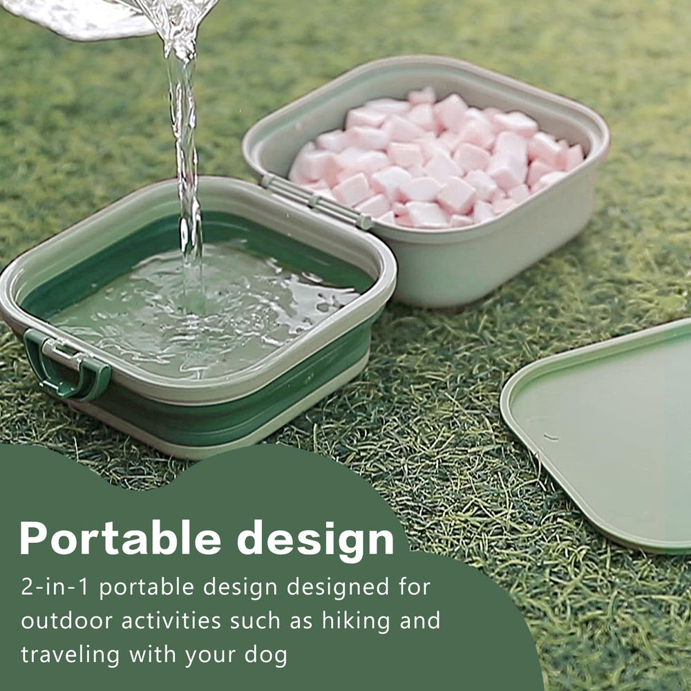 Cermug collapsible dog bowl folded-compact shows portability and space-saving design.