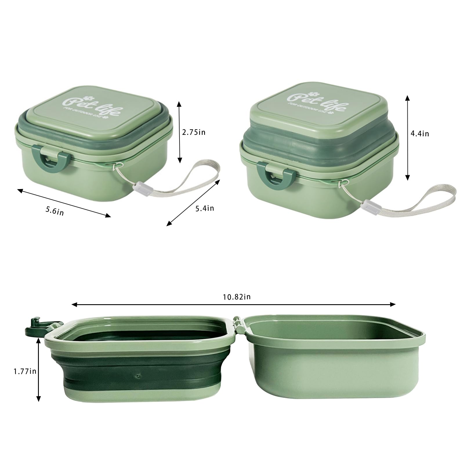 Cermug collapsible dog bowl leak-proof-seal emphasizes mess-free outdoor feeding.