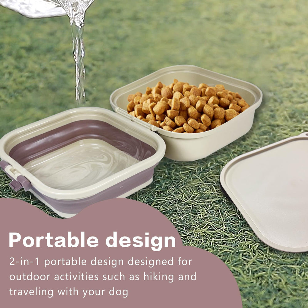 Cermug collapsible dog bowl open, ready to hydrate on trails.