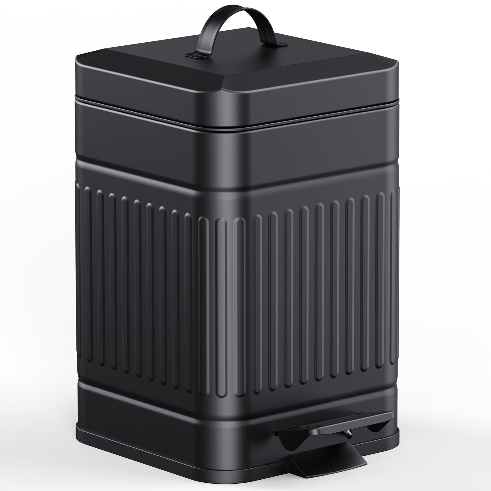 CEROELDA trash can front view with compact 5L capacity for small spaces