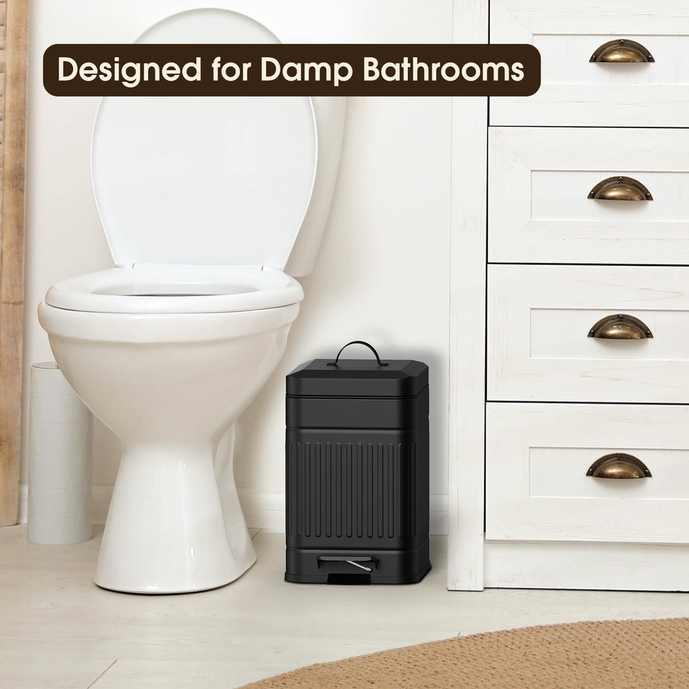 CEROELDA trash can in kitchen or bathroom setting shows versatile disposal
