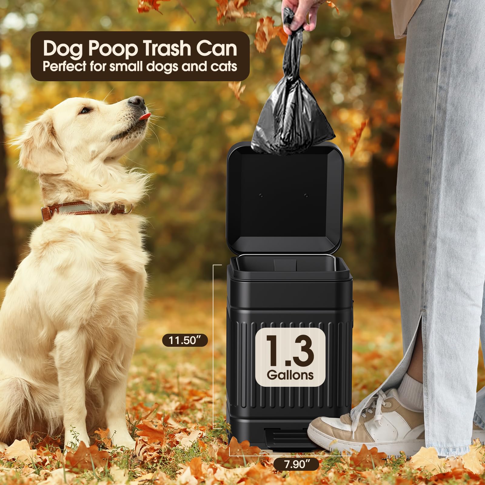 CEROELDA trash can removable inner bucket enables easy dumping