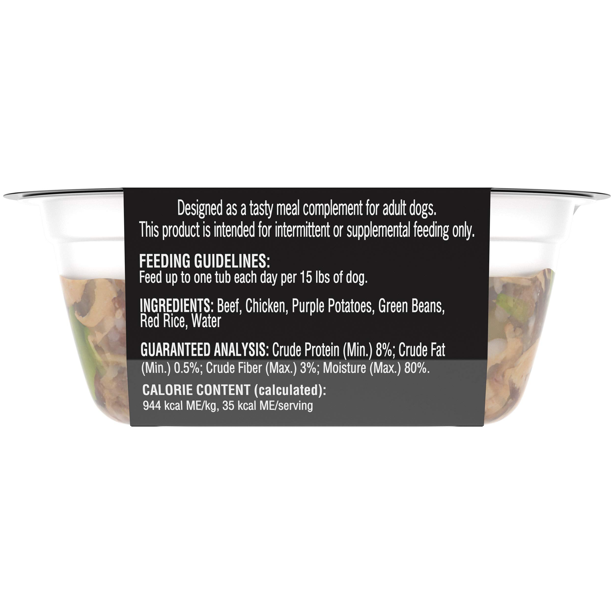 CESAR Simply Crafted tub with peel-away freshness seal for easy feeding.