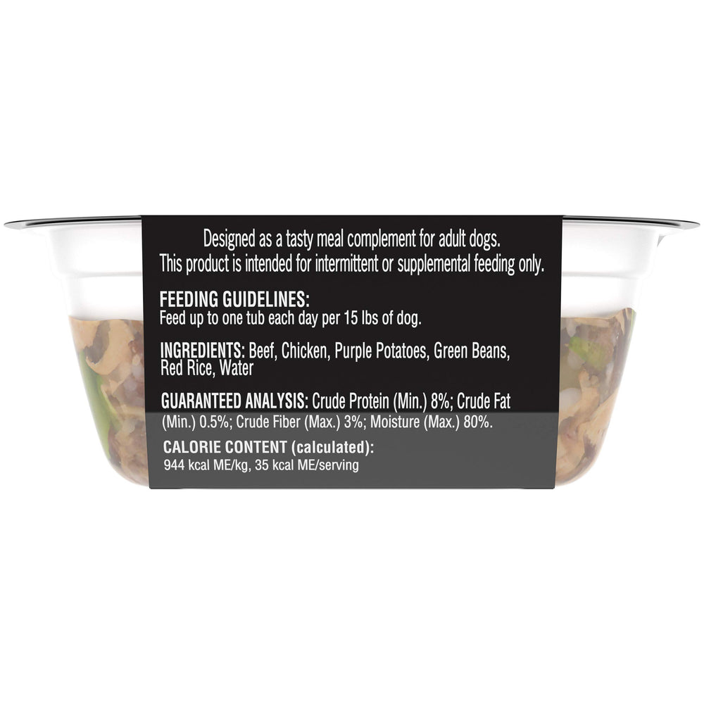 CESAR Simply Crafted tub with peel-away freshness seal for easy feeding.