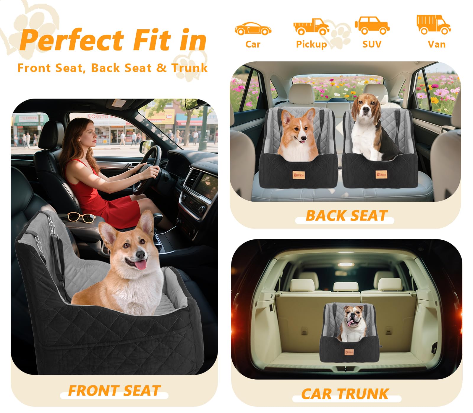 CESOO waterproof base protects your vehicle from accidents and spills.