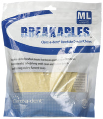 Ceva Breakables Clenz-A-Dent rawhide chews for dogs with breakable sticks aiding oral hygiene