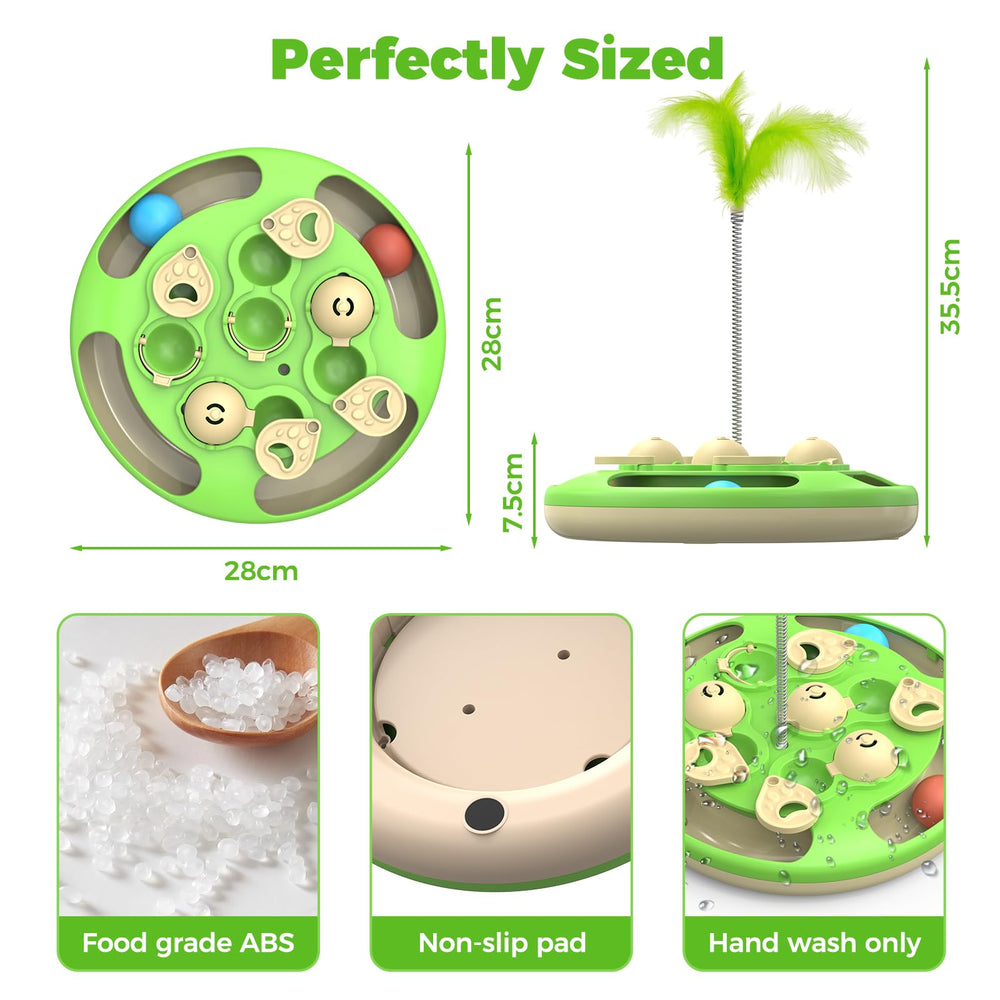 CGBD cat puzzle supports solo or multi-cat play for shared enrichment.