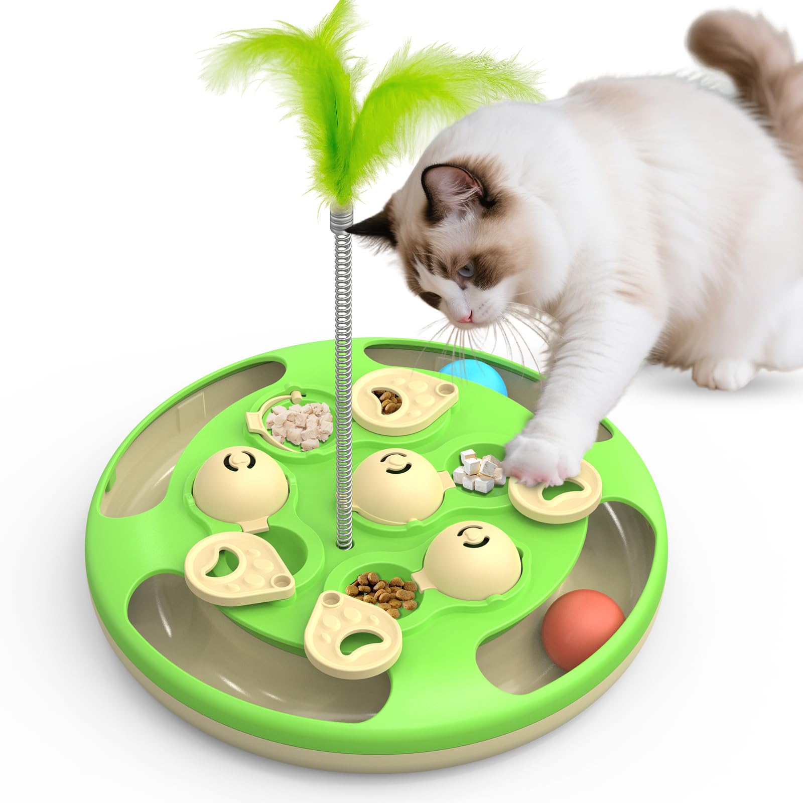 CGBD cat puzzle toy with track balls for interactive play and mental stimulation.