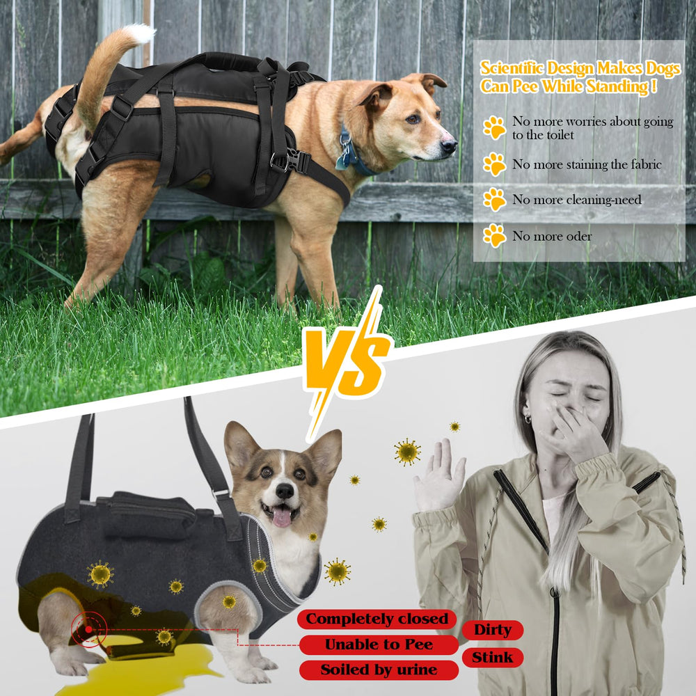 ChalkLit Dog Sling hind-leg support image aids injured dogs with gentle lifting.