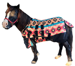 CHALLENGER 50-inch miniature blanket on foal in pasture for all-weather warmth and mobility