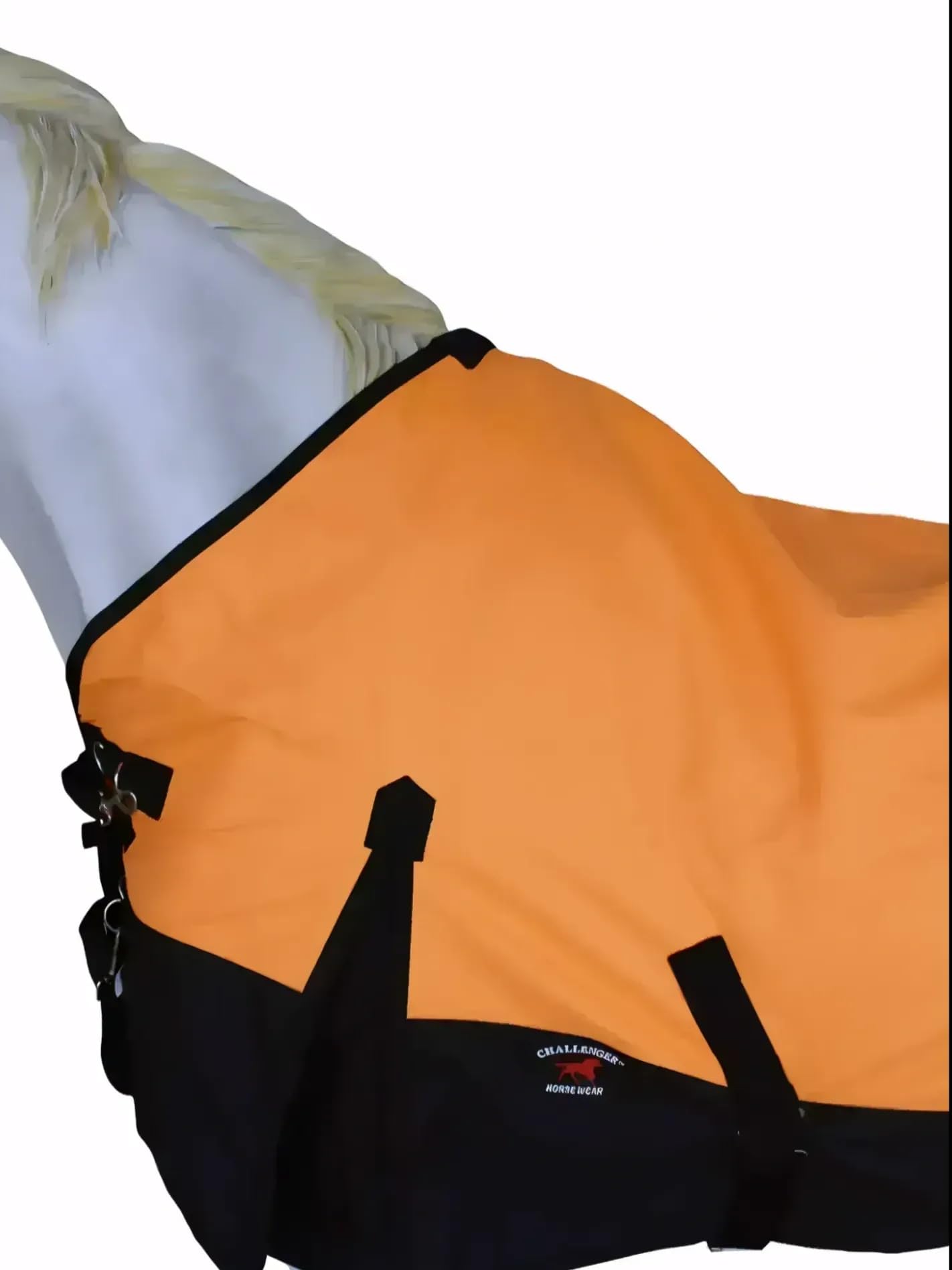 CHALLENGER 80-inch turnout blanket side view showing adjustable closures