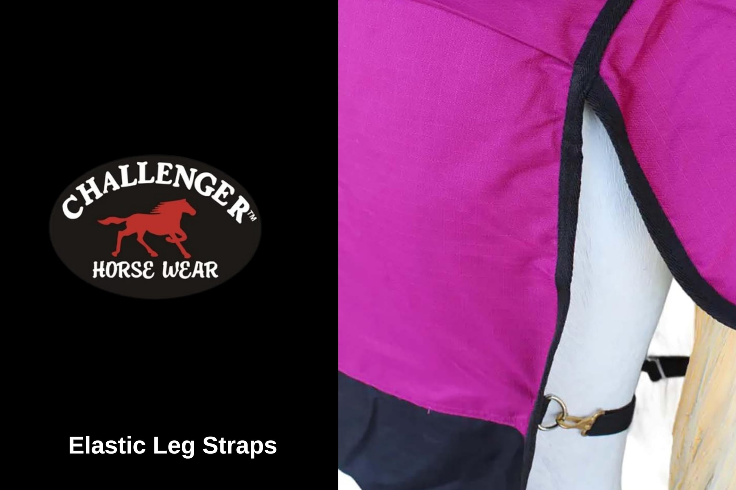 CHALLENGER turnout blanket shoulder gussets enable freedom of movement.