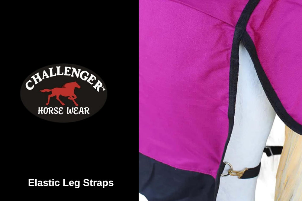 CHALLENGER turnout blanket shoulder gussets enable freedom of movement.