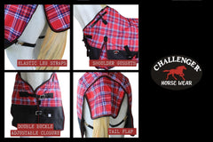 CHALLENGER waterproof breathable ripstop fabric supports damp turnout days.