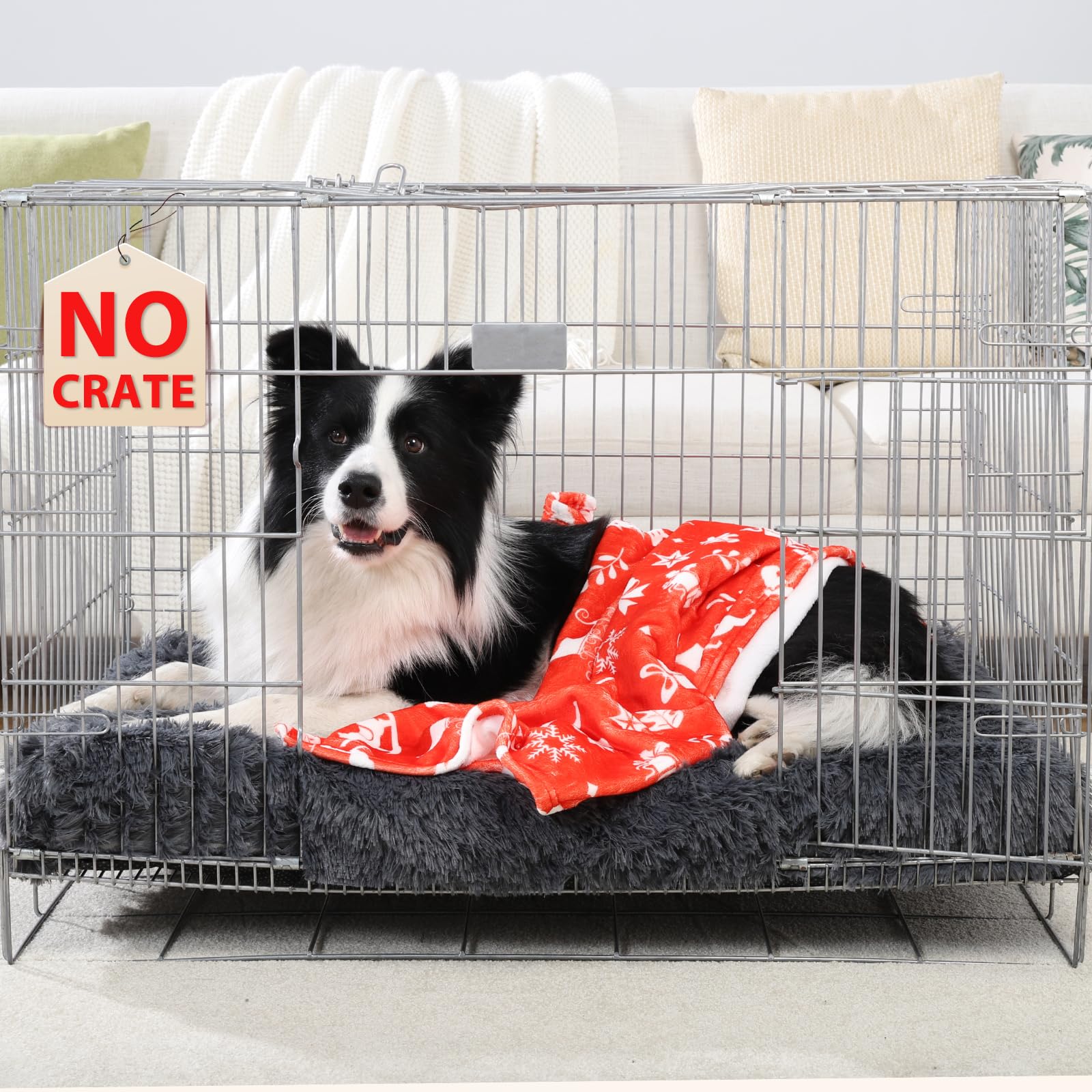 CHAMPETS dog bed removable cover machine washable for simple care