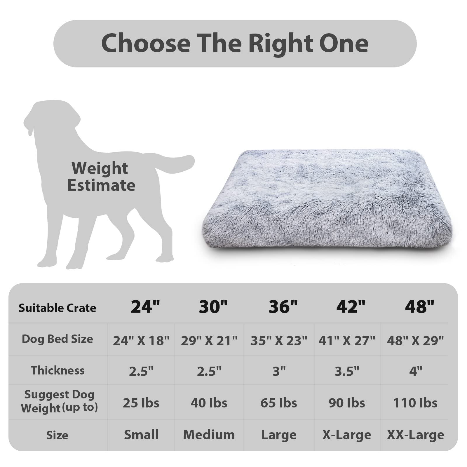 CHAMPETS grey dog bed fits indoors or on the couch for cozy lounging