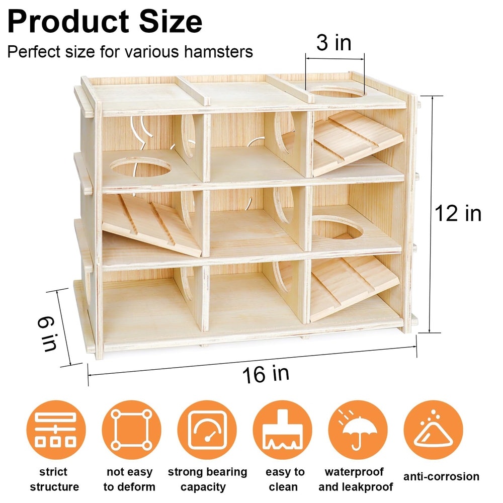 Changeary hamster toy adventure box assembly in minutes with durable wood construction