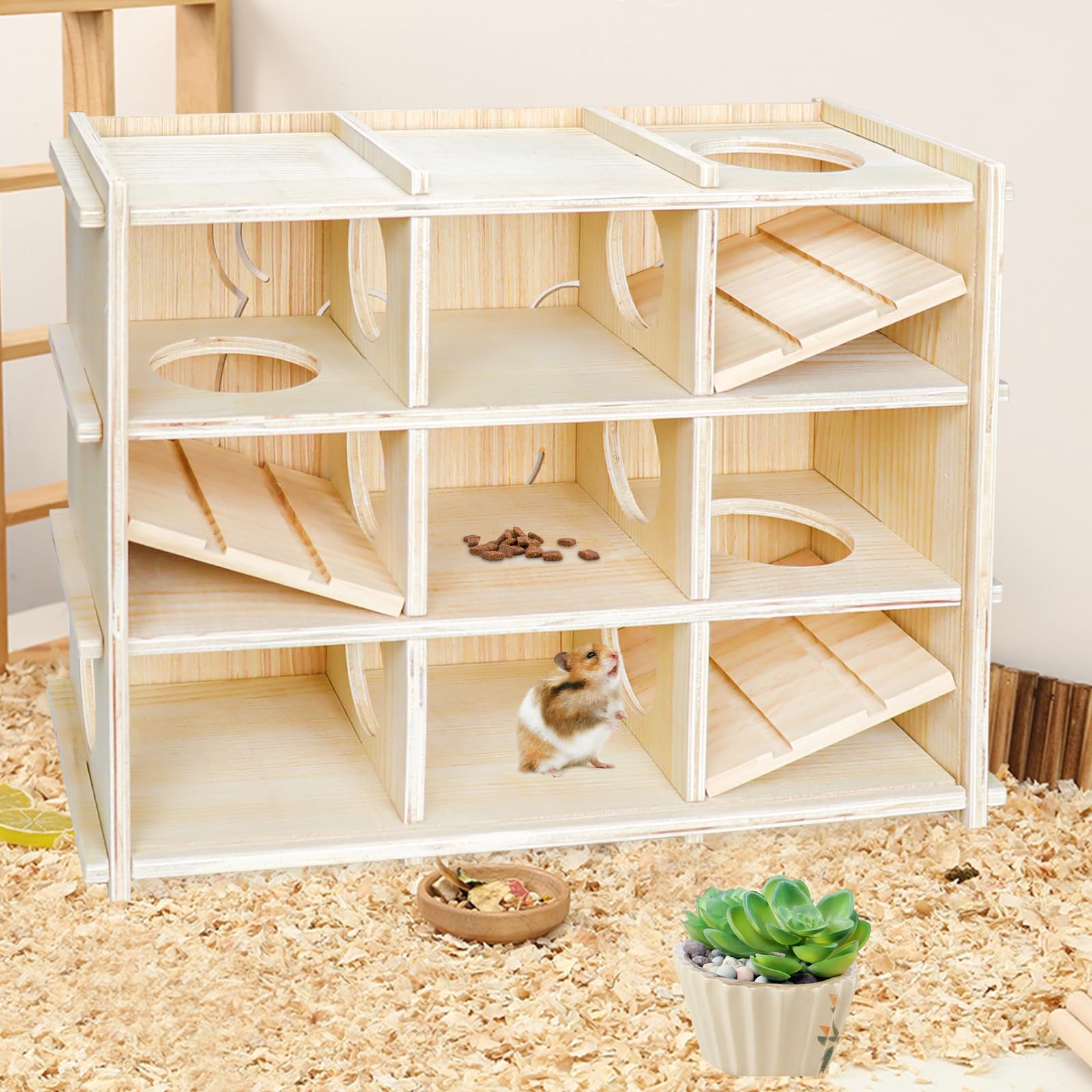 Changeary hamster toy adventure box clean design aids daily cage maintenance