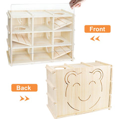 Changeary hamster toy adventure box interior showing maze-style channels for exploration