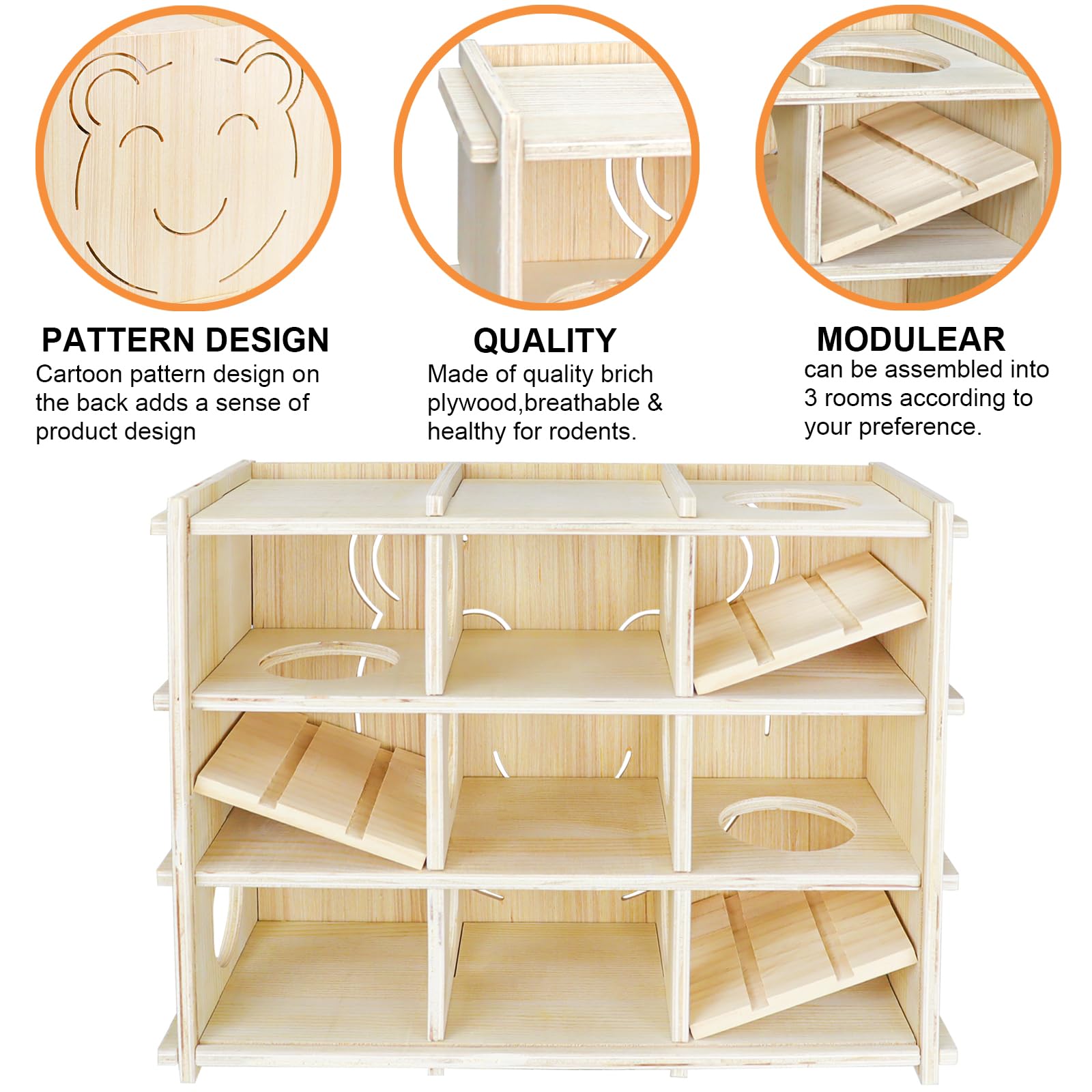 Changeary hamster toy adventure box tunnel connecting chambers for active play