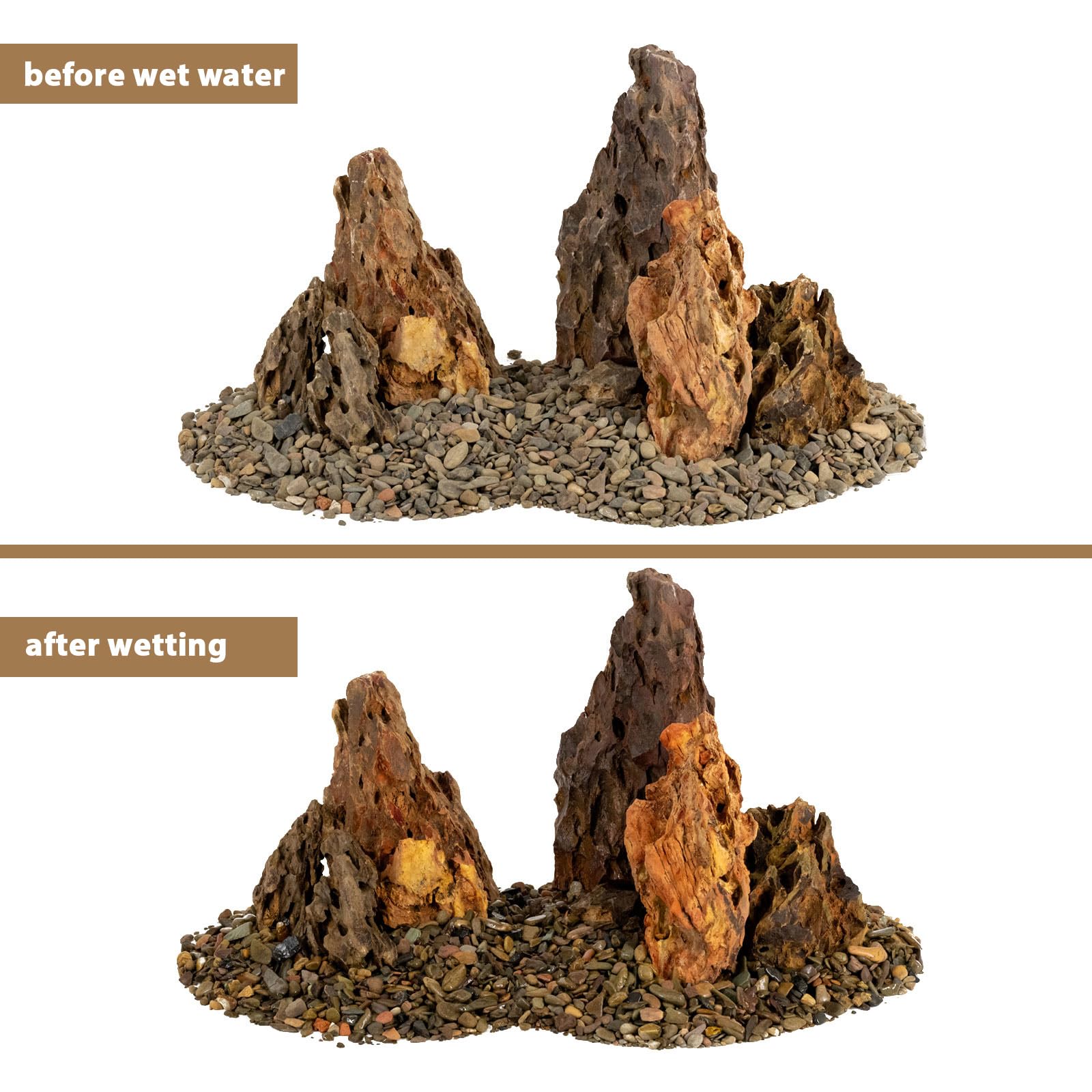 ChaoLeHo Dragon Stones paludarium decor creates layered water-friendly landscapes.