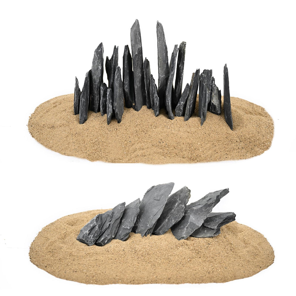 ChaoLeHo slate rocks terrarium structure adds climbing and basking features.