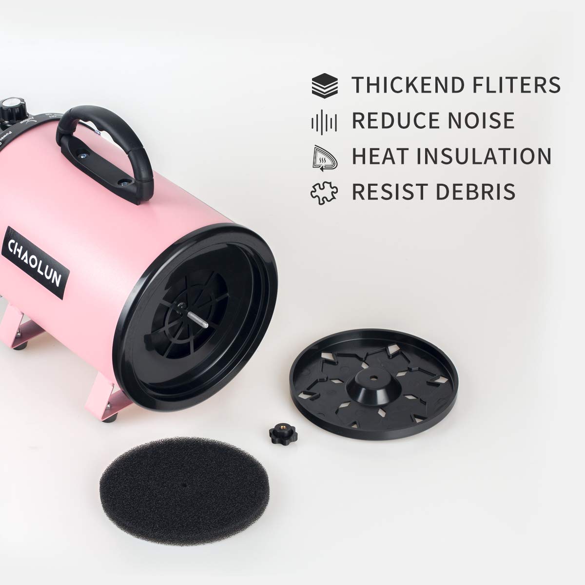 CHAOLUN dog dryer in use for efficient, comfortable grooming sessions.